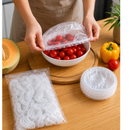 KIT De 100 á 300 Tampas De Plástico Descartável Para Alimento Com 100 Ate 300 Unidades