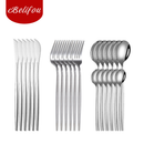 Belifou Kit 24 Jogo De Talheres Inoxidável Suprimentos Cozinha Talheres Dourados Talheres